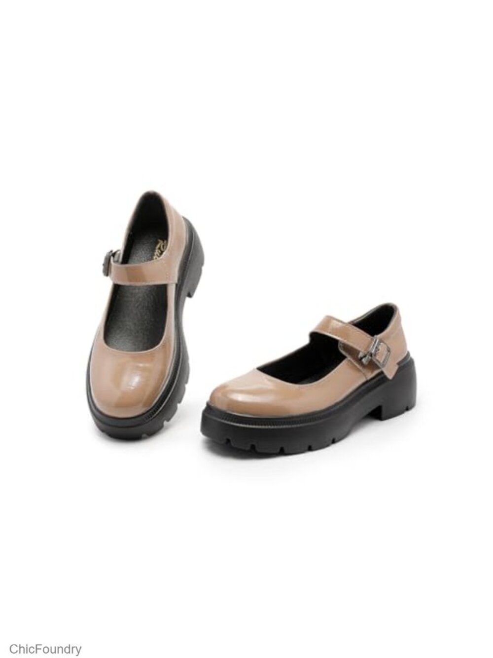 Womens Mary Jane Platform Pumps Chunky Low Heel Round Toe Oxford Dress Shoes